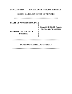 II. The trial court erred when it denied Mr. Rawls's Motion to