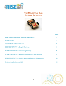 Mousetrap Car Science Activities