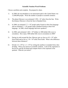 8.EE.A.3 Scientific Notation Word Problems