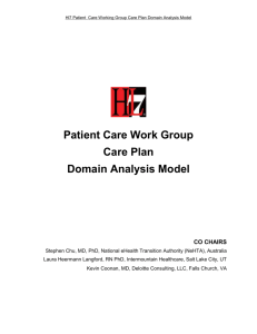 Care Plan Information Model