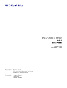 Software Test Plan / Procedure