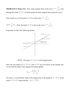 PROBLEM 51 (Page 113): How many tangent lines to the curve
