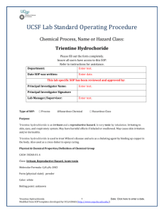 UCSF Lab Standard Operating Procedure Chemical Process, Name