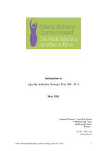 The National Women's Council of Ireland (NWCI) is the national