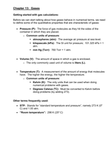 Chapter 14: Gases