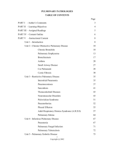 pulmonary pathologies