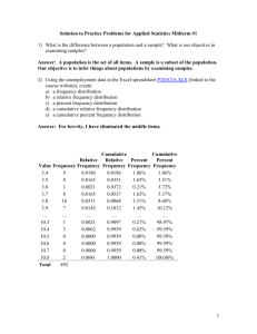 Solution to Practice Problems for Midterm #1