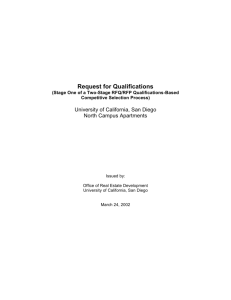 Request for Qualifications - University of California | Office of The