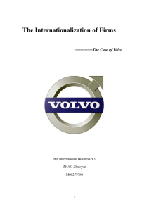 The internationalization of the firm ------- Case of Volvo