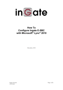 Configure Lync 2010 to work with an SBC