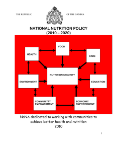 National Nutrition Policy, 2010-2020 - Scaling Up Nutrition-SUN
