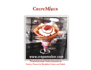 Nutrition - Crepemaker