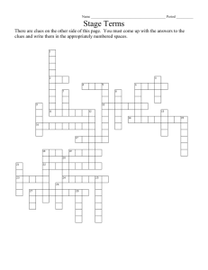 Stage Terms Crossword Key