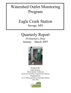 Eagle Creek monitoring, 1st Qtr 2007