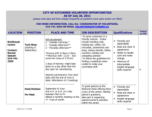 position - City of Kitchener