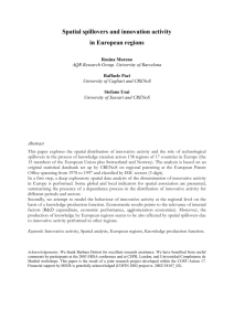 Spatial distribution of innovation and production