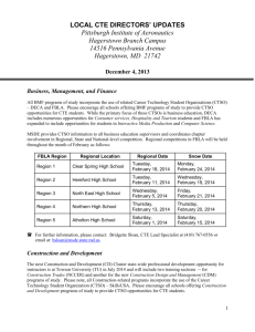 local cte directors' updates - Maryland State Department of Education
