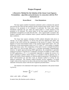 A Recursive Method for the Solution of the Linear Least Squares