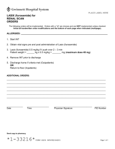 Lasix (furosemide) for Renal Scan Orders