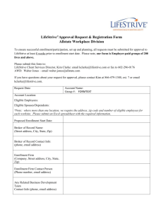 LifeStrive®Approval Request & Registration Form Allstate