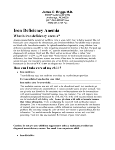 Iron Deficiency Anemiax