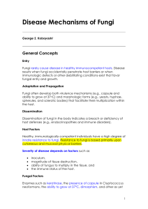 Disease of Mechanisms of Fungi