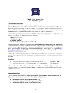 2015-16 Listing Application Instructions *