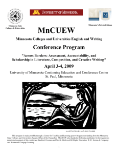 Program & Abstracts - University of Minnesota Twin Cities