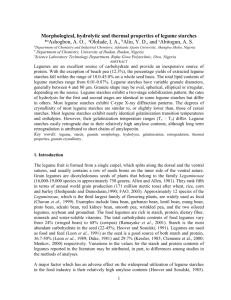 Morphological, hydrolytic and thermal properties of legume starches