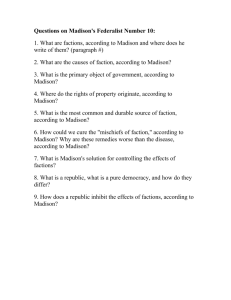 Questions on Madison's Federalist Number 10:
