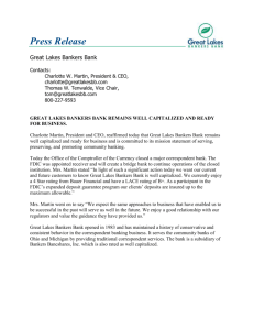 Press Release - Great Lakes Bankers Bank