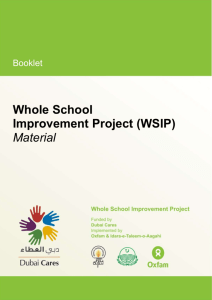 Whole School Improvement Program Material (WSIP)