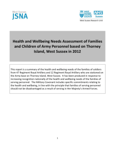 Final Report - The Health and Wellbeing of