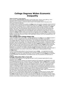College Degrees Widen Economic Inequality
