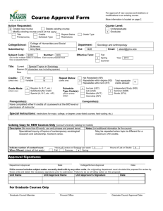 Course Approval Form - Office of the Provost