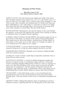 Glossary of Film Terms ENG 369 / Comp LIT 357 Film, Steven