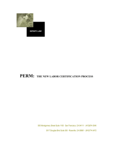perm: the new labor certification process