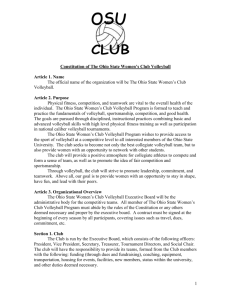Constitution of The Ohio State Women's Club Volleyball Article 1