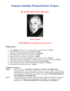 Famous Scientist Wanted Poster Project