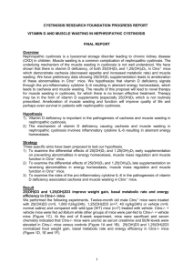 Vitamin D and Muscle Wasting in Nephropathic Cystinosis