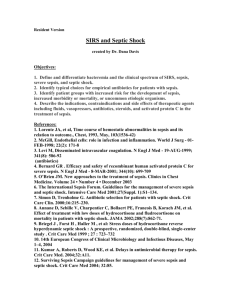 SIRS and Septic Shock
