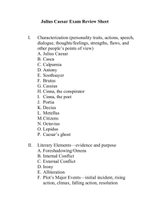 Julius Caesar Exam Review Sheet