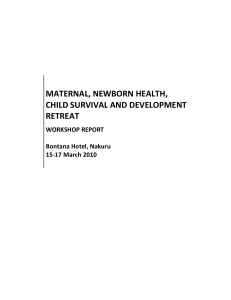 MATERNAL, NEWBORN HEALTH AND CHILD SURVIVAL RETREAT