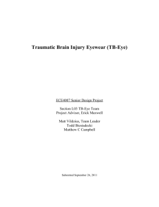 Traumatic Brain Injury Eyewear (TB