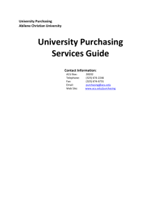 University Purchasing Services Guide