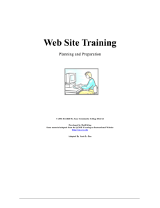 Web Site Planning Document (Word Format)