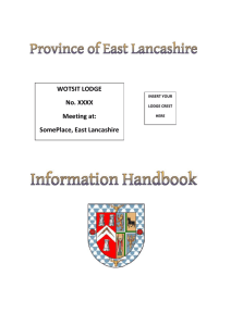 Editable MSWord Version - Provincial Grand Lodge of East Lancashire