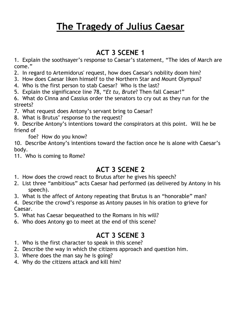 The Tragedy Of Julius Caesar Act 1 Questions Read The Excerpt Below The Tragedy Of Julius Caesar Act 1 Questions Read The Excerpt Below