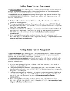 Adding Force Vectors Assignment
