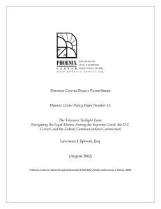 D - Phoenix Center for Advanced Legal & Economic Public Policy